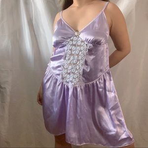 Dreamy Flowy Lavender Babydoll Lingerie Dress